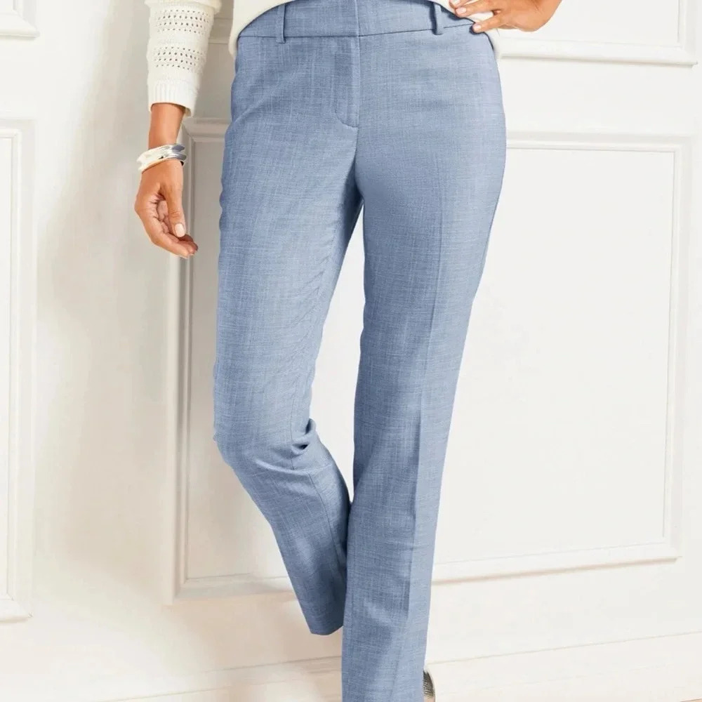 Talbots Women’s Hampshire Ankle Pants size 8 Career Pants Blue